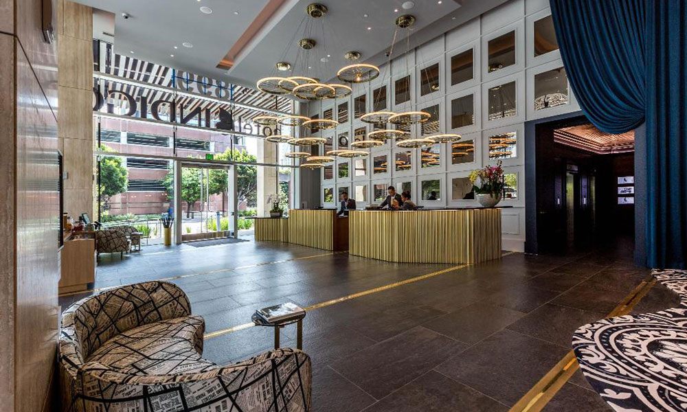 Lobby of Indigo Hotel Los Angeles, USA